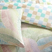 Taç Ranforce Çarşafı Lastikli Tek Kişilik Nevresim Takımı-Cardie Yeşil - 2