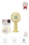 Torima F-28 Sarı Taşınabilir Şarj Edilebilir Mini El Fanı Ve Masa Fanı Soğutucu Pervane - 1