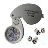 Mini 40x25mm Takı Büyüteç, Cep Büyüteç, Teftiş, Elmas Pullar, Madeni Kontrol Lup Mg21011 - 1