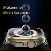 Apple Watch Ultra Apple Watch Ultra 2 49mm Uyumlu Metal Çerçeveli Ekran Koruyucu - 7