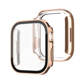 Apple Watch 6 7 8 9 40mm 41mm Uyumlu Rubber Kasa Ekran Koruyucu 360 Kılıf Kapak - 12