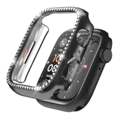 Apple Watch Ultra Ultra 2 49mm Uyumlu Tek Sıra Parlak Taşlı Rubber Kasa Kapak - 9