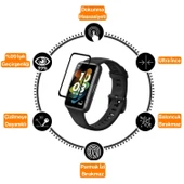 Huawei Band 8 ile Uyumlu 3D Full Ekran Koruyucu thumbnail 4