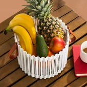 Porsima 4317 Beyaz 2'li Sepet Seti Banyo Mutfak Organizeri. thumbnail 4