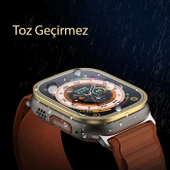 Apple Watch Ultra Apple Watch Ultra 2 49mm Uyumlu Metal Çerçeveli Ekran Koruyucu - 10