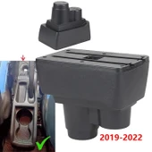 Dacia Duster ile Uyumlu 2019-2022 Delmesiz Vidasız Kol Dayama Kolçak - 2