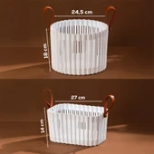 Porsima 4317 Beyaz 2'li Sepet Seti Banyo Mutfak Organizeri. thumbnail 5