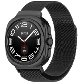 Samsung Galaxy Watch 7 Ultra Uyumlu Metal Hasır Manyetik Kordon Kayış - 10