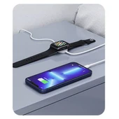 Type-C to Apple Watch 7 8 9 Ultra iPhone 11 12 13 14 Pro Max ile Uyumlu 15W Destekli Şarj Kablosu - 2
