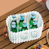 Porsima 4317 Beyaz 2'li Sepet Seti Banyo Mutfak Organizeri. thumbnail 3