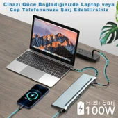 Notebook Dock Station Usb 3.1 Type C Uhd 4k Hdmı Minidp Vga Audio - 5