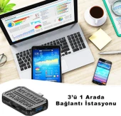 Type-C Hdmi Usb 3.0 Pd Şarj Giriş Mini Taşınabilir Çevirici Adaptör BX3H - 6