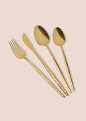 The Mia Shiny Çatal Kaşık Bıçak Takımı Gold 24 Parça - 7