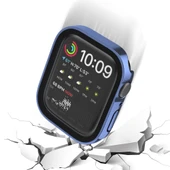 Apple Watch 6 7 8 9 44mm 45mm Uyumlu Rubber Kasa Ekran Koruyucu 360 Kılıf Kapak - 8