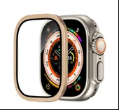 Apple Watch Ultra Apple Watch Ultra 2 49mm Uyumlu Metal Çerçeveli Ekran Koruyucu - 1