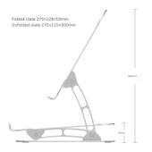 Macbook ile Uyumlu Notebook Fonksiyonel Ayarlanabilir Ergonomik Stand ND05 - 6