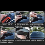 H901 Araç Oto Şarjlı Lazer Uzun Menzilli Uyarı Güvenlik Işığı - 5