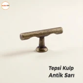 Tepsi Eskitme Antik Sarı Metal Kulp Düğme Mobilya Çekmece Mutfak Dolabı Dolap Modern Kapak Kulpları - 1