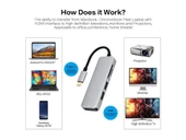 Type-C 5in1 4K Hdmi 2xUsb 3.0 Sd Tf Kart Girişli Çevirici Otg Hub - 6