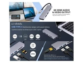 Type-C 5in1 4K Hdmi 2xUsb 3.0 Sd Tf Kart Girişli Çevirici Otg Hub - 5