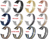 Samsung Galaxy Watch 3 45mm S3 Gear Watch Uyumlu Rolex Tasarım Kordon thumbnail 2