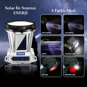 Ayt Powermaster Solar Güneş Enerji Panelli Ledli Kafa Lambası Feneri 1600mAh 6 Modlu Sensörlü Kamp Yürüyüş Lambası - 2