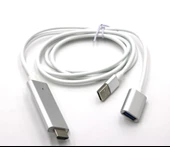 iPhone Android ile Uyumlu 1080P Görüntü Aktarım Hdtv Hdmi Kablosu - 8