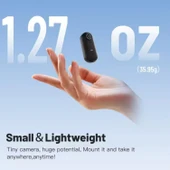 Ozmik H.264 4K Mini Aksiyon Kamerası HD Spor Kamerası, Dijital Görüntü Sabitleme, Otomatik Pozlama Siyah - 5
