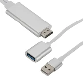 iPhone Android ile Uyumlu 1080P Görüntü Aktarım Hdtv Hdmi Kablosu - 4