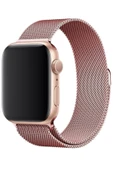 Apple Watch 7 8 9 10 Ultra 2 44 45 46 49mm Uyumlu Metal Hasır Kordon thumbnail 2