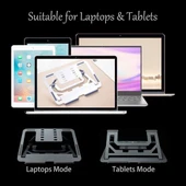 Macbook ile Uyumlu NotebookTaşınabilir Ayarlanabilir Ergonomik Stand ND06 - 4