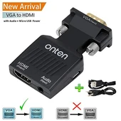 Onten OTN-7557 ile Uyumlu 1080P Hdmi to Vga Ses Çıkışlı Dönüştürücü Kablo - 7