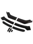 6 Parça Universal Araç Oto Ön Tampon Lip Tampon Eki Piano Black - 1