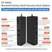 Onten Microsoft Surfrace Pro ile Uyumlu 3 4 5 6 RJ45 HDMİ Usb 3.0 Çevirici - 4