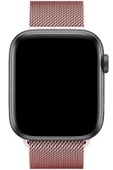 Apple Watch 7 8 9 10 Ultra 2 44 45 46 49mm Uyumlu Metal Hasır Kordon thumbnail 4