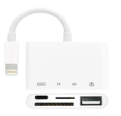 iPhone X 11 12 13 Pro Plus ile Uyumlu Kart Okuyucu Kamera Bağlantı Kiti Şarj - 1