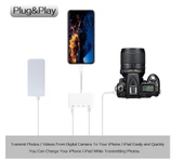iPhone X 11 12 13 Pro Plus ile Uyumlu Kart Okuyucu Kamera Bağlantı Kiti Şarj - 3