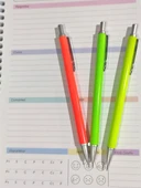 Metal Versatil Kalem Neon Renkli Uçlu Kalem 0.7 Versatil Kalem - Turuncu - 6