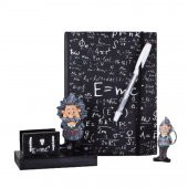 Einstein Kartvizitlik Büyük Defter Beyaz Kalem Anahtarlık - 1