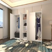 Kenzlife gardırop 5 kapılı horozibiği 180x200x52 byz XLARGE kapaklı gardolap dolap - 1