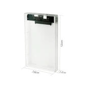2.5 inç Usb 2.0 Sata Ssd Harddisk Hdd Harici Kutu Şeffaf DD-115T - 2