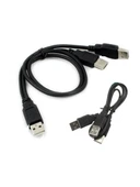 Harici Diskler için Y Kablo 3 Uçlu Usb 2.0 Kablo - 1