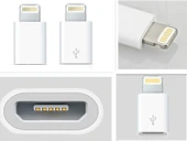 Micro Usb Den iPhone Lİghtning Çevirici Adaptör 2 Adet - 1