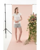 English Home Spring Flower Viskon Kadın Pijama Takımı Mavi M - 2