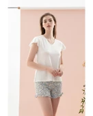English Home Spring Flower Viskon Kadın Pijama Takımı Mavi M - 1