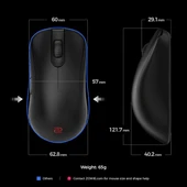 ZOWIE ZA13-DW 4K 4000Hz Küçük Boy Simetrik Kablosuz E-Spor Oyuncu Mouse thumbnail 2