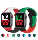 Apple Watch 7 8 9 10 Seri 40 41 42mm Uyumlu Unity Silikon Kordon thumbnail 1