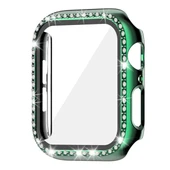 Apple Watch 7 8 9 44mm Uyumlu Tek Sıra Parlak Taşlı Rubber Kasa Kapak thumbnail 7