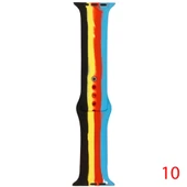 Apple Watch 7 8 9 10 Seri 40 41 42mm Uyumlu Unity Silikon Kordon thumbnail 9