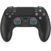 Ozmik PS4 için kablosuz kol PS4/Pro/Slim/PC ile uyumlu çift titreşimli/dokunmatik panel Android-İos Siyah thumbnail 1